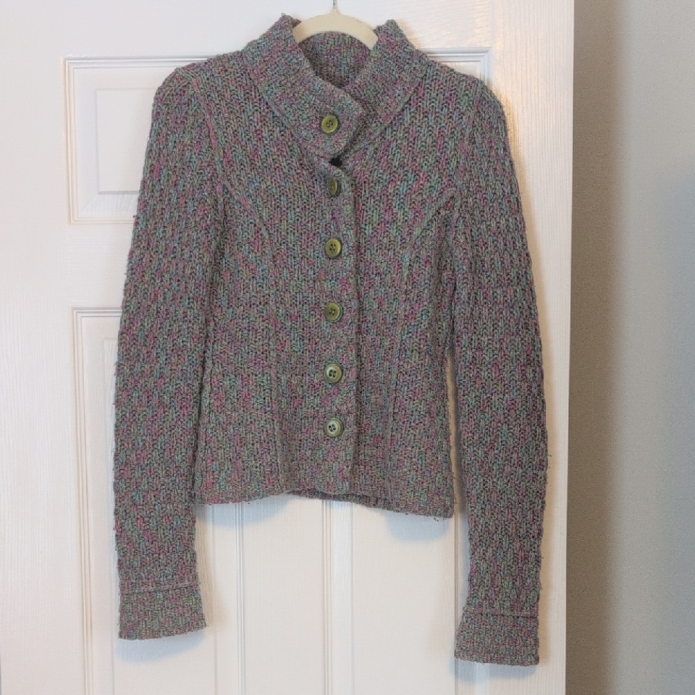 Sleeping on Snow Colorful Knit Cardigan
